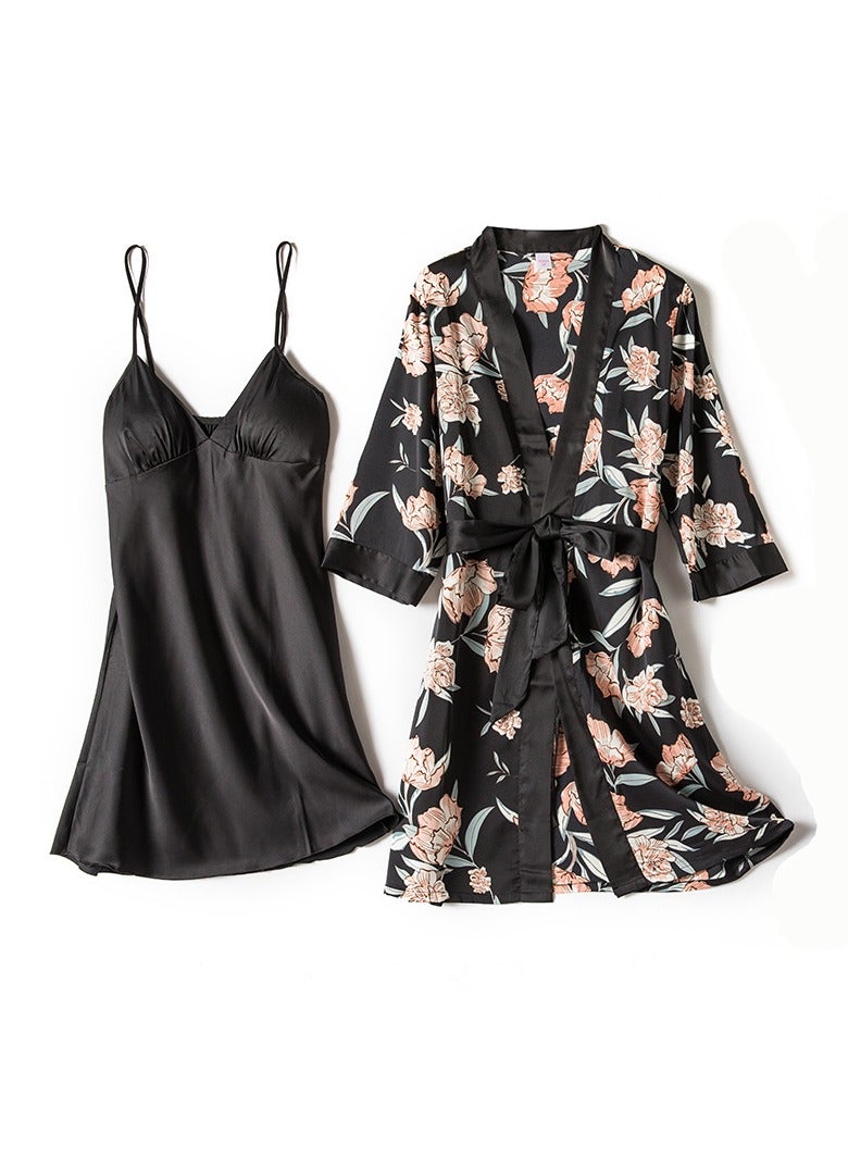 Two-Piece Nightgown And Nightgown Set