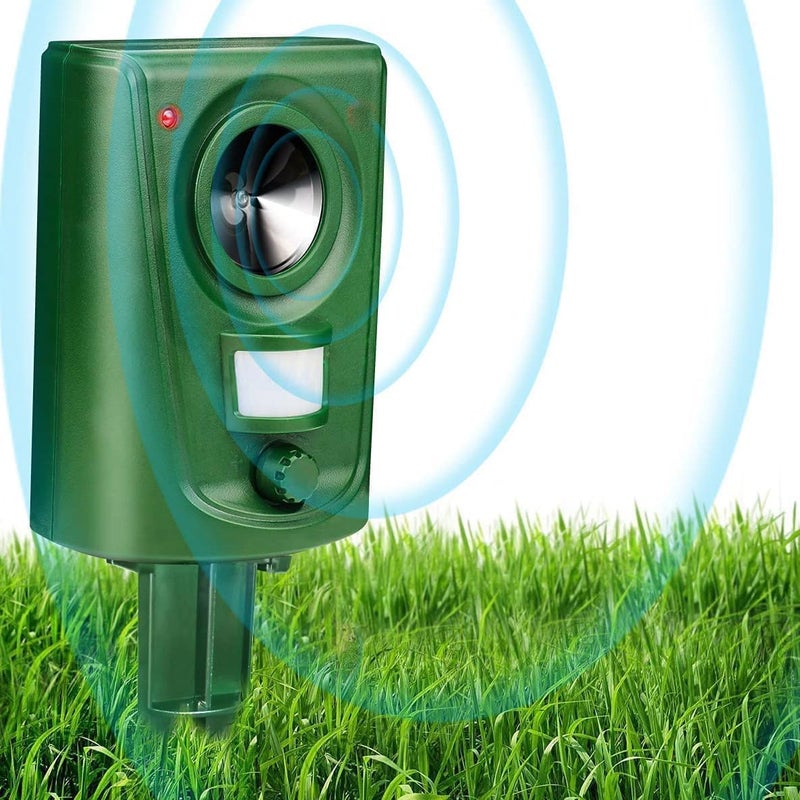 CENXI Ultrasonic Animal Repeller Outdoor, Cat Repellent Outdoor Animal Deterrent for Yard with Motion Sensor & Flashing Light, Repels Cat, Dog, Squirrel, Raccoon, Skunk, Rabbit, Rodent, Fox, Deer - Image 1