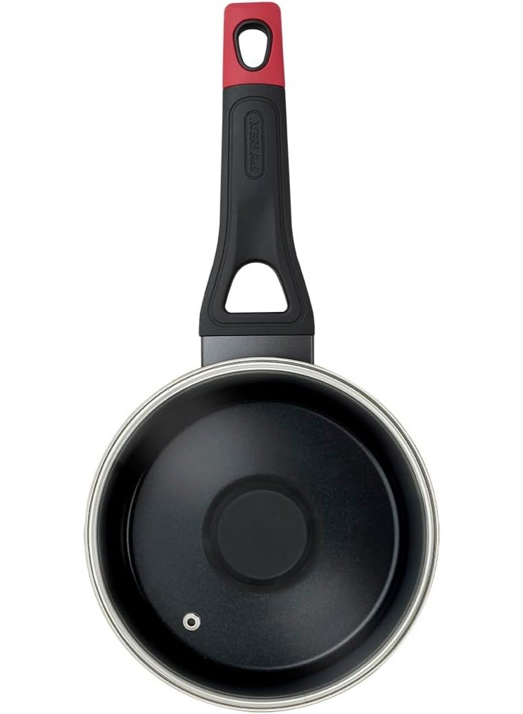 PYREX Optima Sauce Pan Non-Stick, Easy-Clean, Everyday Cooking Pan Black - Image 2