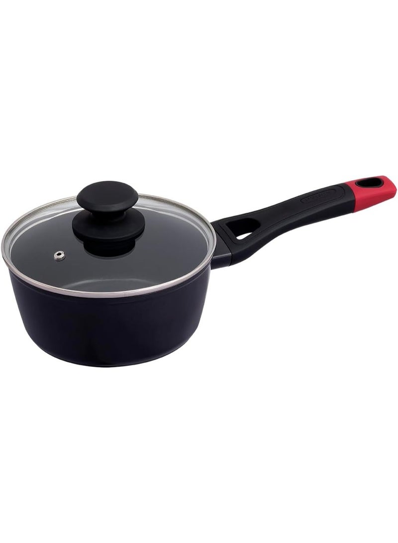 PYREX Optima Sauce Pan Non-Stick, Easy-Clean, Everyday Cooking Pan Black - Image 1