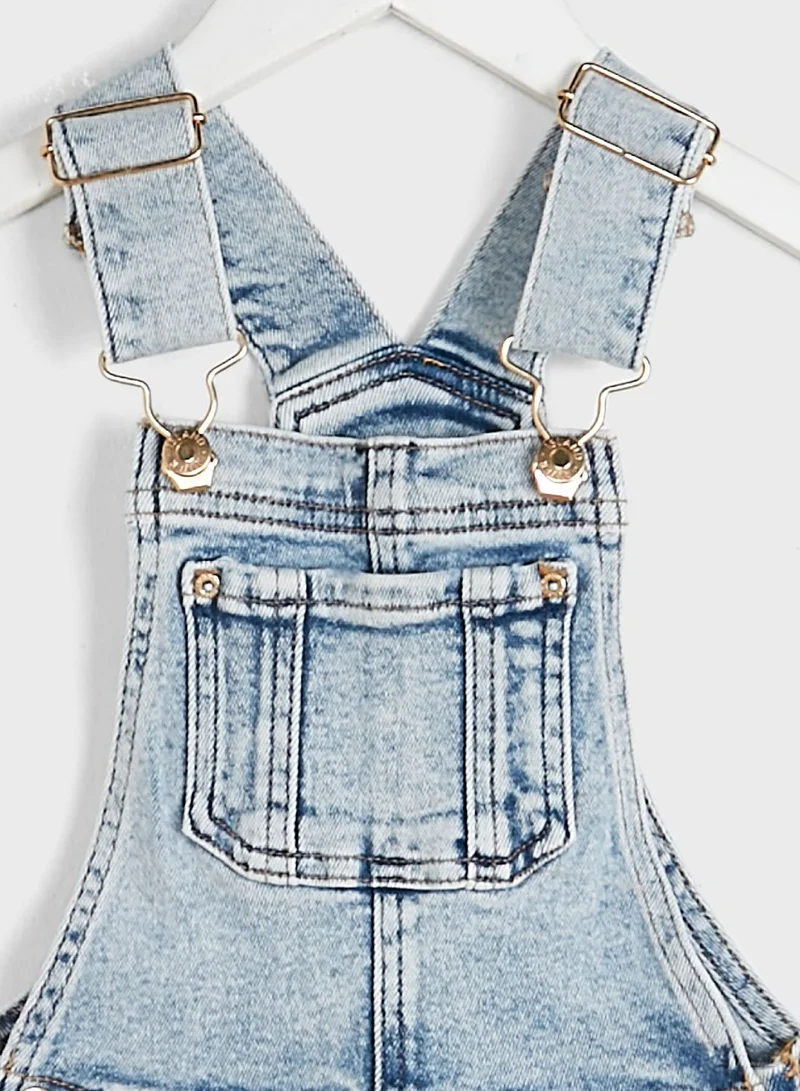 RIVER ISLAND Kids Kick Flare Slim Fit Dungaree