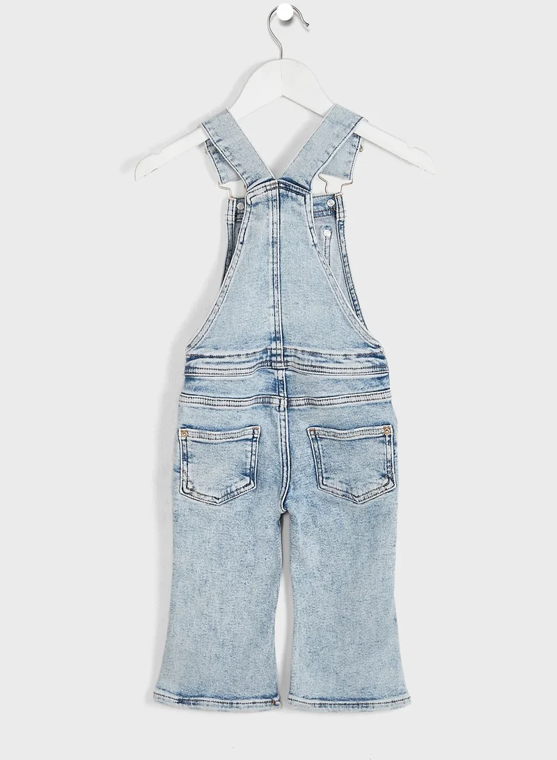 RIVER ISLAND Kids Kick Flare Slim Fit Dungaree