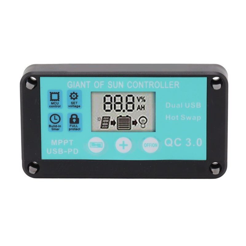 Solar Charge Controller Dual USB Output Fast Charging Solar Panel Regulator 12V/24V for Household Industry 50A - Image 1