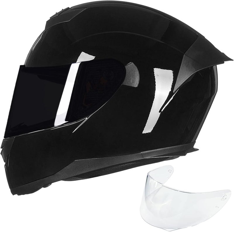 ILM Full Face Motorcycle Helmet DOT Certified Model-317 - Gloss Black - Image 1