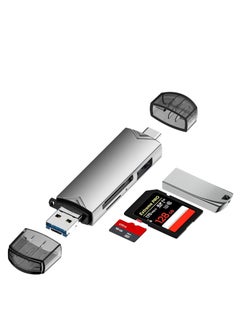 Angmei Memory Card Type C3.0 High Speed ​​OTG Card Reader Aluminum Alloy Mobile Phone Computer Tablet SD Card TF Card U Disk USB Hub Card Reader - 6-in-1 Versatile High-Speed ​​USB Card Adapter with Card Reader Flash Card Reader | Multifunctional Type C Card Reader | Type C Card Adapter for Phones Tablets Computers  - Image 2
