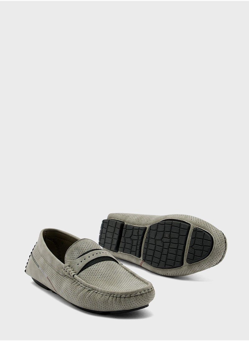 Robert Wood - Perforation Design Saddle Moccasins - Image 1