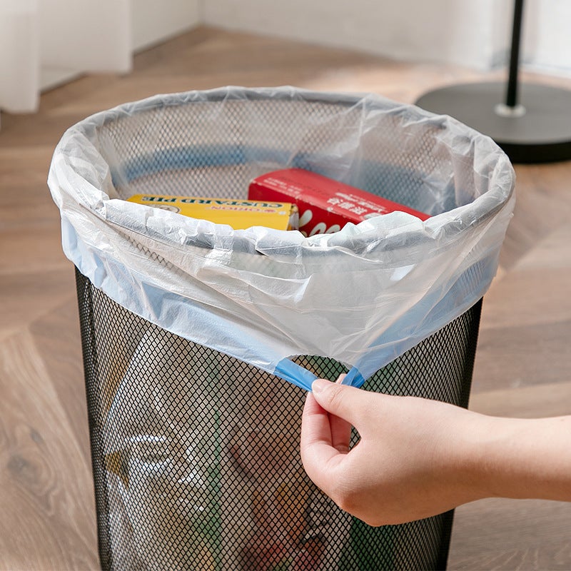 Garbage Bag Household Drawstring Type Thickeneded White Garbage Bag Closing Point-Break Kitchen Dormitory Large Plastic Bag - Image 5