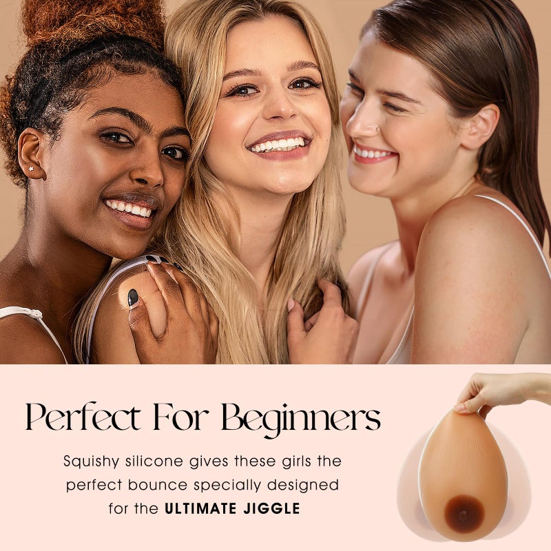 Vollence Silicone Breast Forms Fake Boobs for Mastectomy Prosthesis Transgender - Image 3