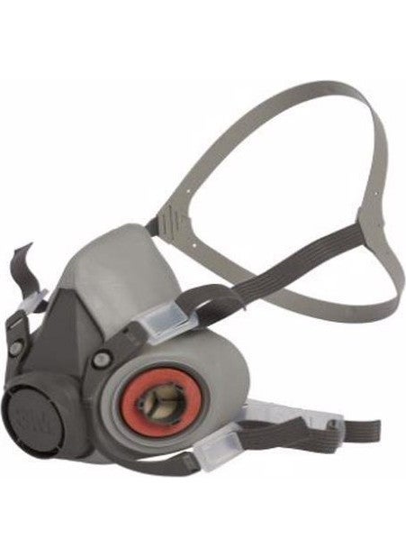 3M - Half Face Mask 6200 Model + 6057 Abe Acid Gas / Vapor Filter - Image 1