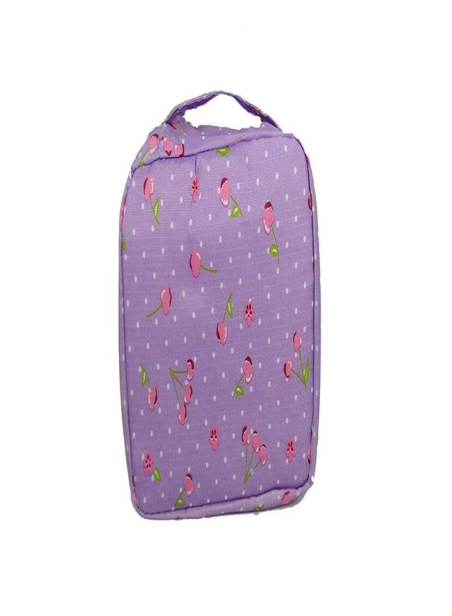 STORE77 CONNECTWIDE Multi-function travel Floral Nylon Zipper cosmetic bag waterproof Makeup and Toiletry bags (Degin3, Purple) - Image 1