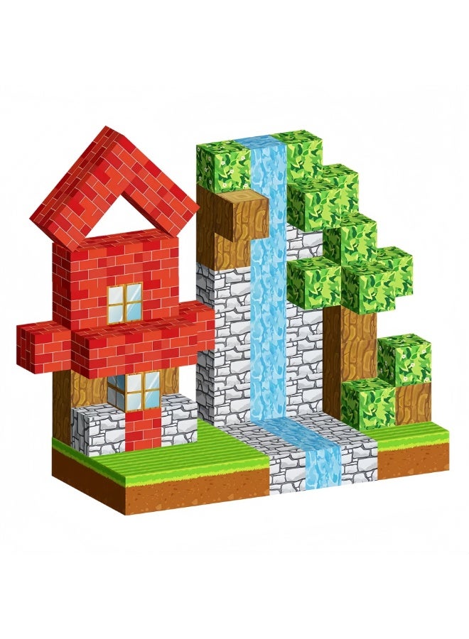 100pcs Mines crafts Game Magnetic Building Blocks - STEM Educational Toy for Kids, Safe ABS Non-Toxic DIY Construction Set with Strong Magnets (Ages 5-12) - Image 5