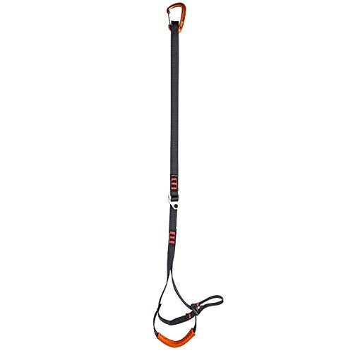 NewDoar Climbing Sling Foot Ascender Foot Sling,Adjustable Strap Foot Loop for Tree Arborist, Climbing Rock, Expedition, Caving, Rescue and Aerial Work(Black Red) - Image 1