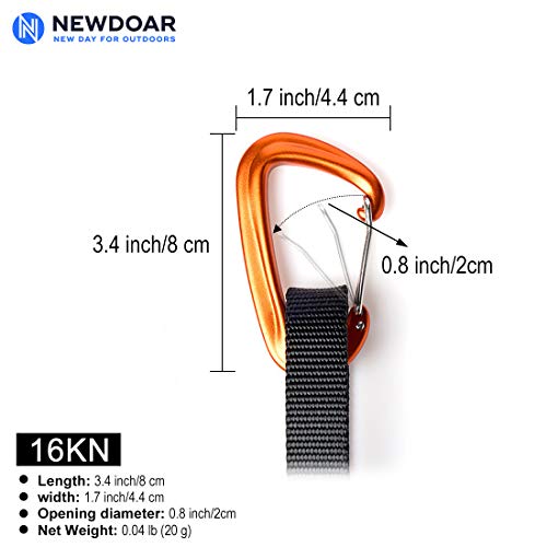 NewDoar Climbing Sling Foot Ascender Foot Sling,Adjustable Strap Foot Loop for Tree Arborist, Climbing Rock, Expedition, Caving, Rescue and Aerial Work(Black Red) - Image 4
