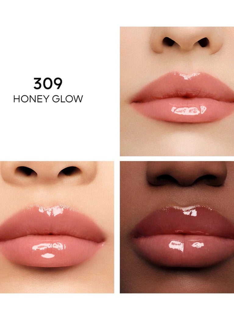 غيرلان كيس كيس بي جلو زيت الشفاه بالعسل – 309 HONEY GLOW – زيت شفاه مرطب بتركيبة 92٪ من مكونات طبيعية مع العسل ولمعان طبيعي - Image 2