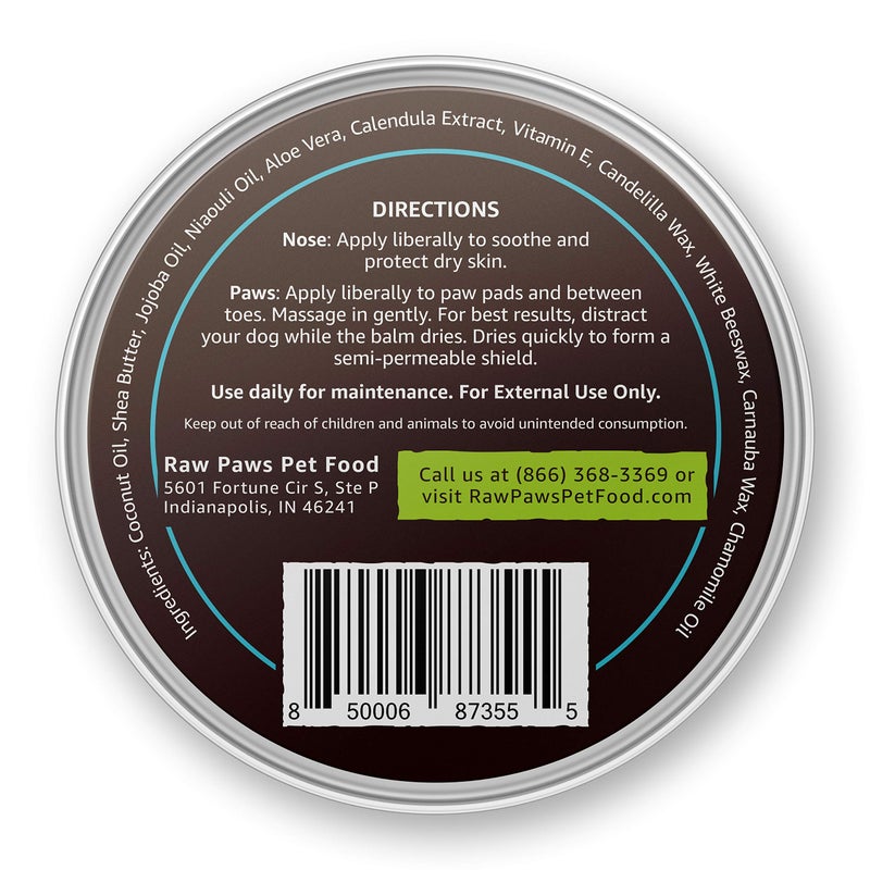 Raw Paws Nose & Paw Balm - Value Size - (4-Ounce) - Dog Nose Balm & Cat Nose Relief - Frenchie, English Bulldog - Snout Soother for Dogs & Cats - Dog Nose Butter Dogs Need - Nose Balm Natural - Image 3