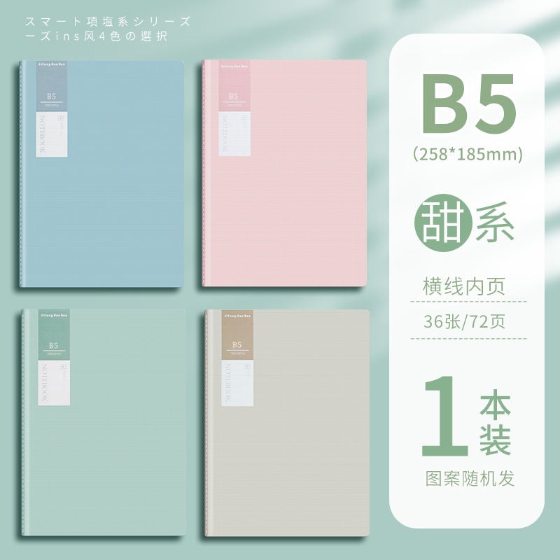 Sweet Style Warm Color Simple Notebook Ins Artistic Exquisite Notepad Stitch Book Thickened A5 Car Line Book B5 Book - Image 1