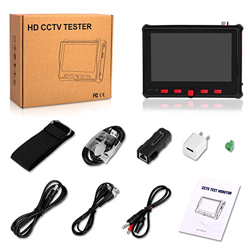 SGEF Wrist CCTV Tester, HD 5MP Portable Camera 5MP AHD CVBS Tester UTC OSD Control 4.3 Inch TFT LCD Monitor Analog Video Test Cable, PTZ Control 12V Power Output(6300A) - Image 4