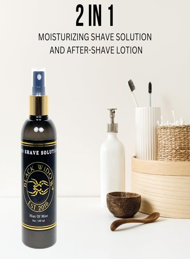 Black Widow Pro Shave Solution – No-Mess Shave Spray Lotion with Hint of Mint, Hydrating Slick Shaving Lotion for Men & Women, Reduces Razor Burn & Skin Irritation for Smooth, Comfortable Shaves - Image 4