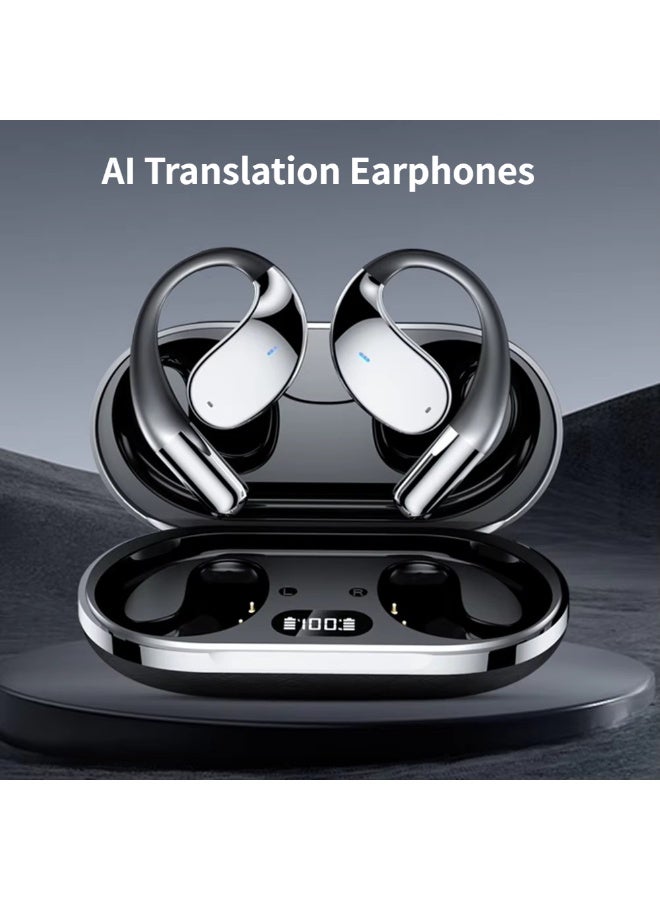 Jliyru AI Real Time Voice Translator Headphones, 144 Language Real-Time Translator Headphones Noise Cancelling Bluetooth Earphones Wireless Earphones Smart Audio Devices Headphones - Image 1