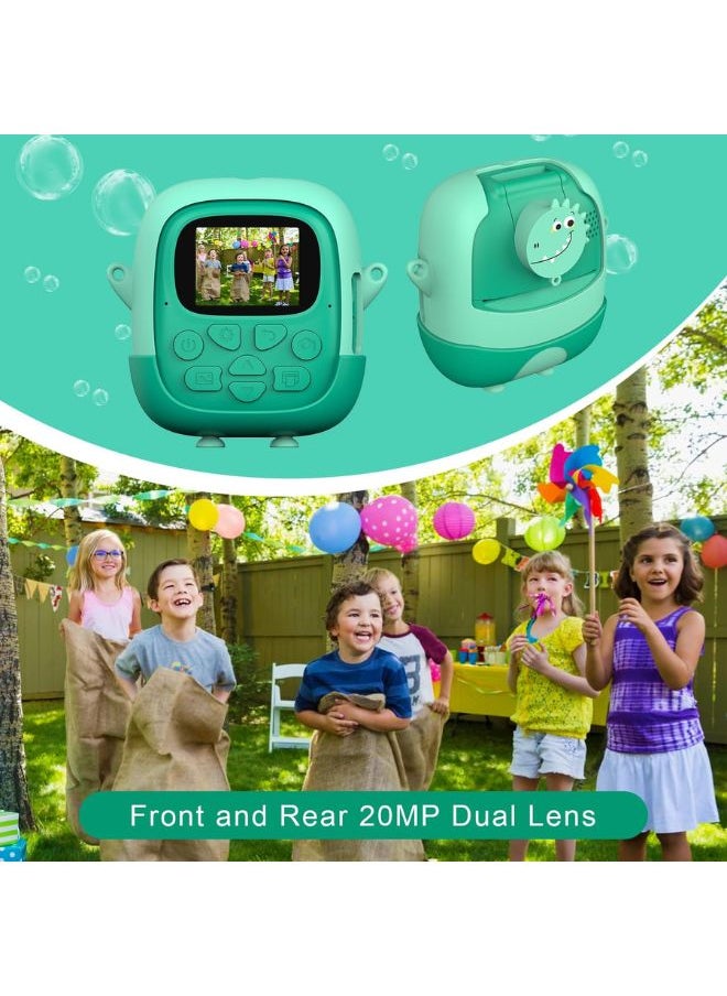 Generic Kids Camera for Girls Boys,Instant Camera for Kids with 32GB SD Card Reversible Lens Video Digital Camera with Print Photo Paper, Birthday Gifts Toy for 3-12 Year Old 5 Colour Pens (Green)  - Image 5