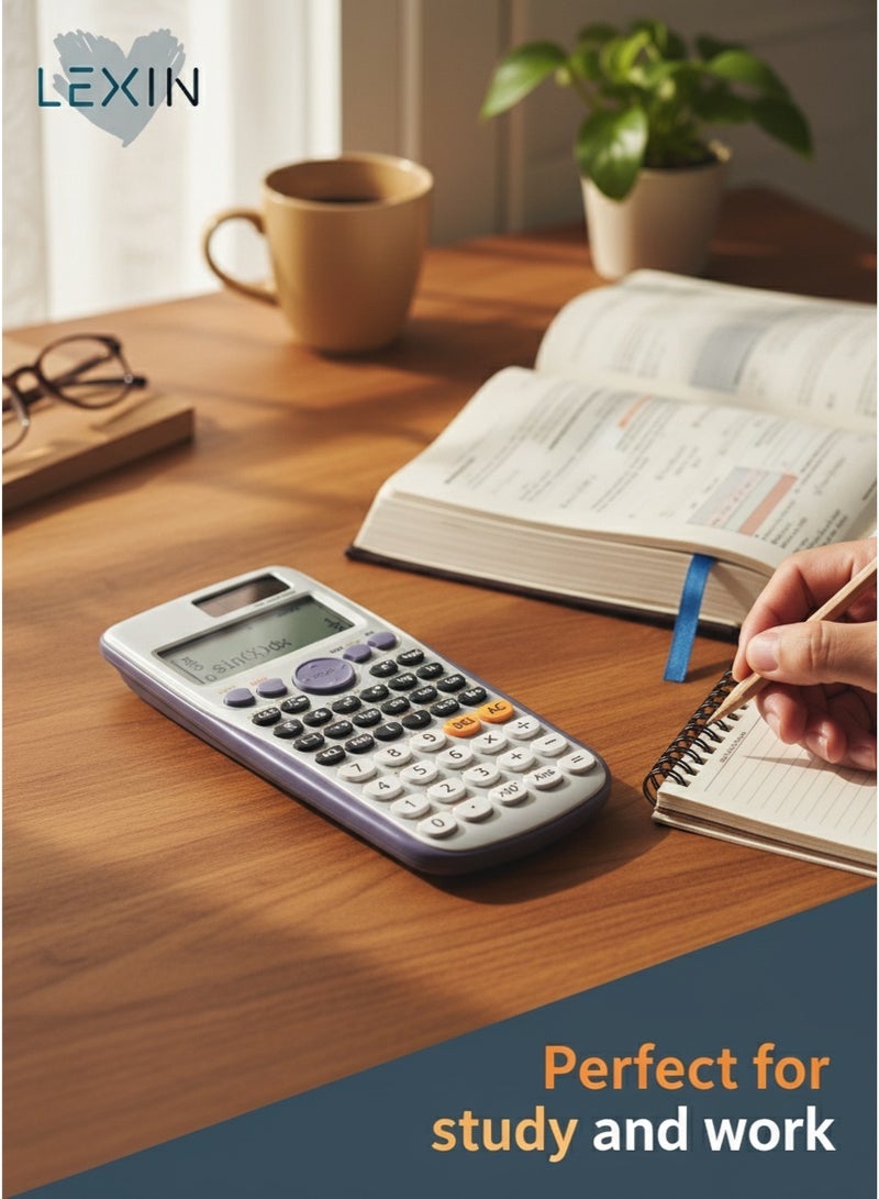 LEXIN Scientific Calculator 2nd Edition With Basic And Advanced Functions - White, Ideal For Students And Office Use - Image 3