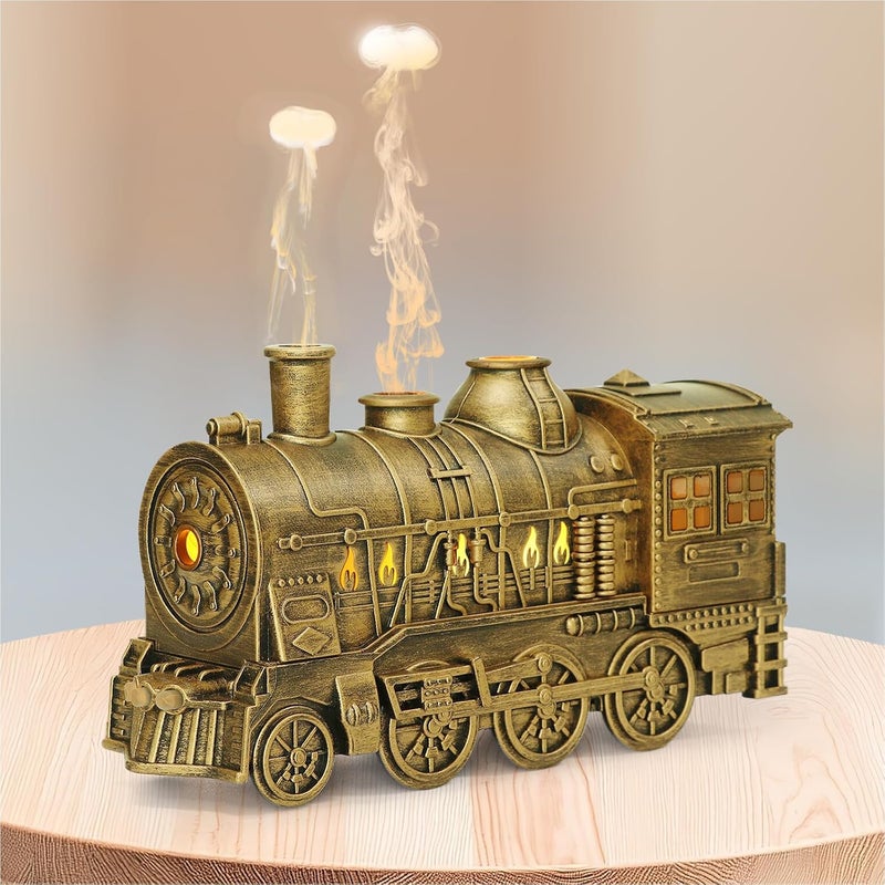 HIROGA Essential Oil Diffuser, 300ml Train Diffusers for Essential Oils Large Room,Aromatherapy Diffuser Cool Mist with 2 Light 2 Mist Mode Auto Shut-Off for Home Office Hotel - Image 1