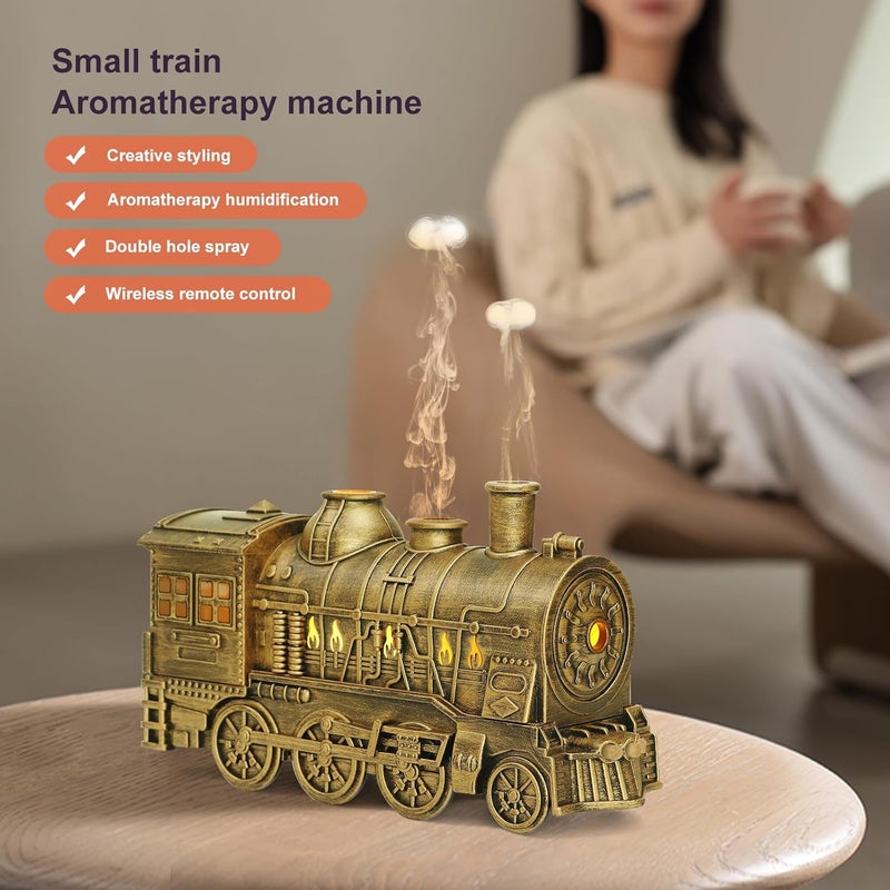 HIROGA Essential Oil Diffuser, 300ml Train Diffusers for Essential Oils Large Room,Aromatherapy Diffuser Cool Mist with 2 Light 2 Mist Mode Auto Shut-Off for Home Office Hotel - Image 2