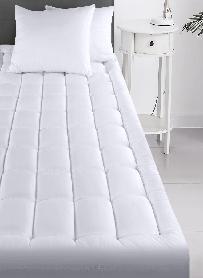 Utopia Bedding Quilted Fitted Premium Mattress Pad Full Size - Pillow Top Mattress Topper - Elastic Fitted Fluffy Mattress Protector - Mattress Cover Stretches up to 16 Inches Deep -Machine Washable - Image 3