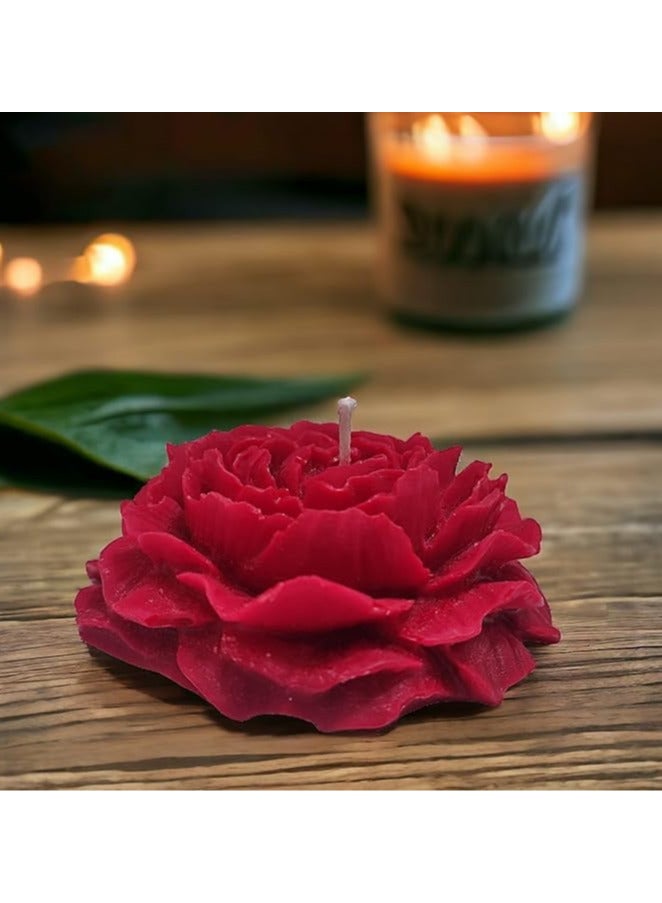 Rose-shaped candles with a local rose scent (2 pieces) - multi-colored  - Image 3