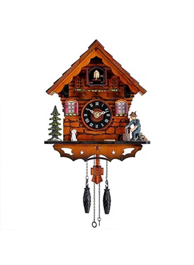 erorex Traditional Black Forest Cuckoo Clock with Vintage Wooden Pendulum – Solid Wood Large Wall Clock for Home, Office, or Restaurant Décor – German Cuckoo Bird Mechanism, Night Shut-Off & Music On/Off - Image 1