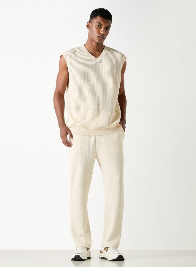 ايكونيك سترة بدون أكمام بياقة على شكل حرف  بنقش أيقوني - Image 2