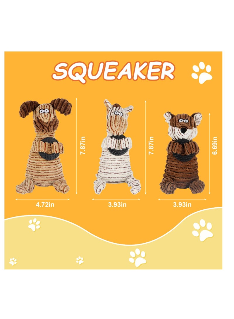 Excefore Dog Squeaky Toy, Plush Dog Toys, No Stuffing Teething Toys for Puppies, Durable Interactive Chew Toys for Puppy Teething, Tough Durable Squeaky Dog Teething Toys, for Puppies Large Dog - Image 2
