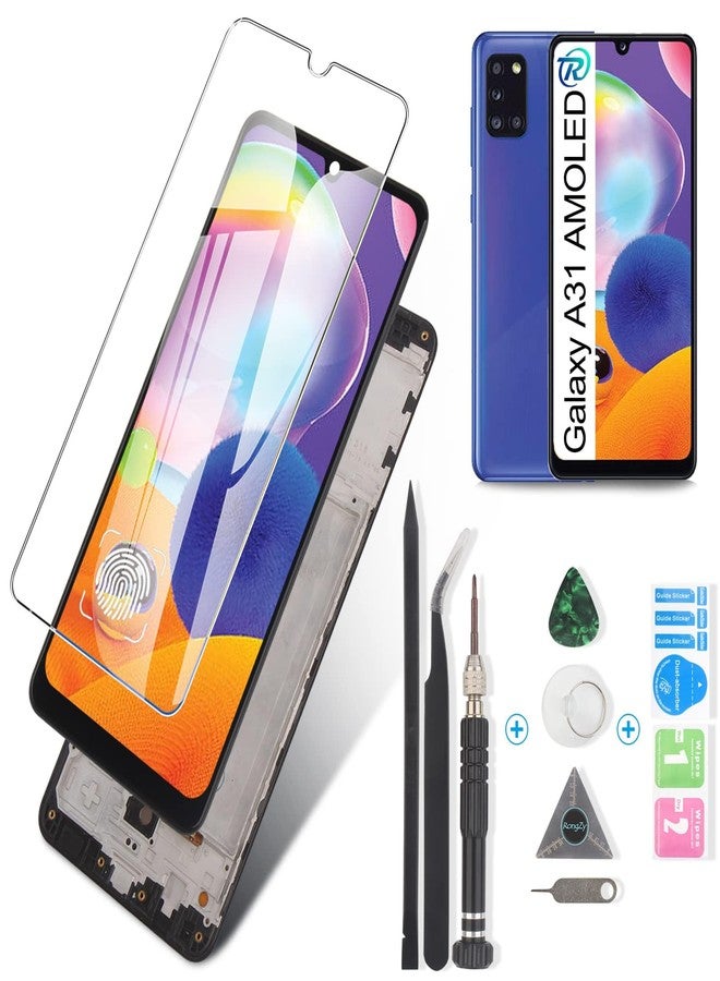 YWLRONG شاشة OLED لجهاز سامسونج جالاكسي A31 استبدال الشاشة لجهاز سامسونج A31 A135 SM-A315F SM-A315F/DS SM-A315G/DS مجموعة شاشة تعمل باللمس LCD مع مجموعة (تدعم بصمة الإصبع) - Image 1