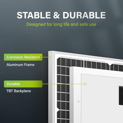 Newpowa 10BB 35W 12V Solar Panel High-Efficiency Monocrystalline PV Module Designed for Off Grid System, Charge Your Battery of RV, Boat, Camper, Trailer, Gate Opener - Image 4