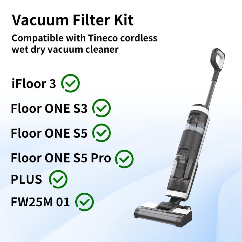 keluke Vacuum Filter Replacement Compatible with Tineco iFloor 3, Floor ONE S3 & Floor ONE S5, Floor ONE S5 Pro Cordless Vacuum Cleaner, 4 Pack Replacement Filters - Image 2
