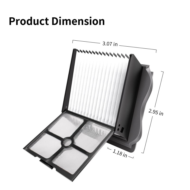 keluke Vacuum Filter Replacement Compatible with Tineco iFloor 3, Floor ONE S3 & Floor ONE S5, Floor ONE S5 Pro Cordless Vacuum Cleaner, 4 Pack Replacement Filters - Image 5