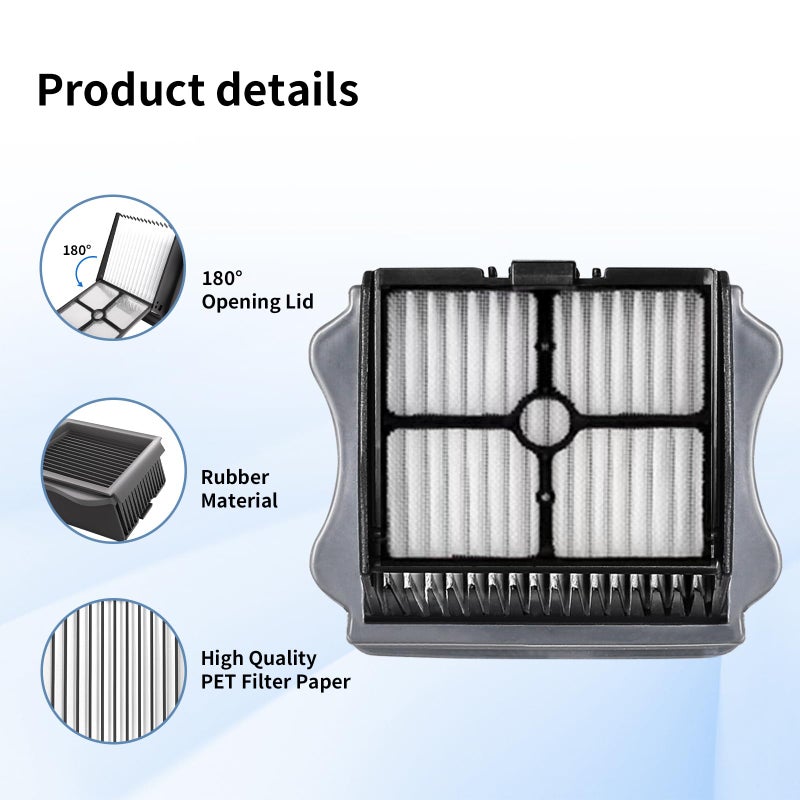 keluke Vacuum Filter Replacement Compatible with Tineco iFloor 3, Floor ONE S3 & Floor ONE S5, Floor ONE S5 Pro Cordless Vacuum Cleaner, 4 Pack Replacement Filters - Image 4