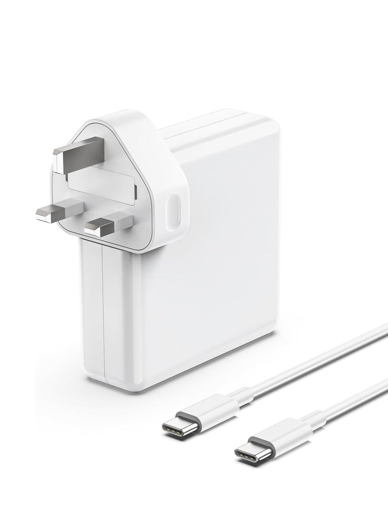 Terabyte 96W USB C Macbook Charger for MacBook Pro 13/14/16 inch 2024-2020, MacBook Air 13/15 inch 2024-2019, iPad Pro/Air 13 12.9 11 inch and More Type-C Power Adapter Charging Replacement - Image 1