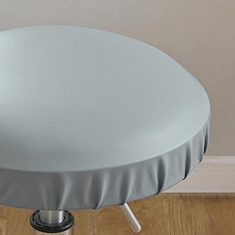 Bar Cushion Covers Stretch PU Leather Waterproof Round Stool Chair Slipcover with Washable Seat Protector Suitable for Home bar Office Wedding - Image 3