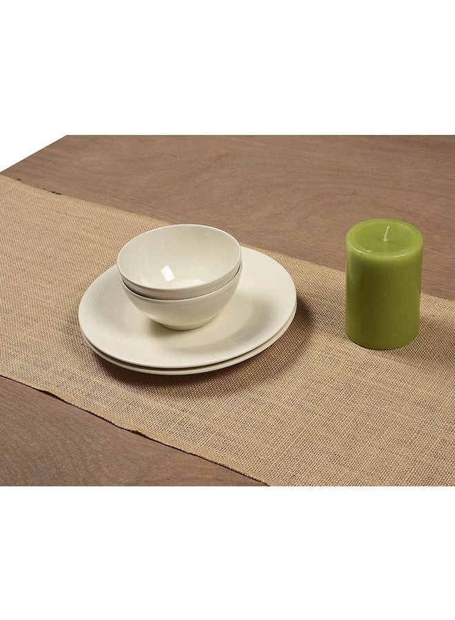 Home Buy HOME BUY Burlap Table Runner ,Shelf Liner ,Drawer Long Burlap Roll Fabric Rolls one Sided Laminated Waterproof Jute, Burlap Runner for Weddings, Home Decorations and Crafts (30CM X 5M , Brown) - Image 2