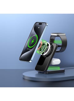 DUZZONA DUZZONA W17 15W 3 in 1 Foldable Magnetic Wireless Charger Stand  - Image 2