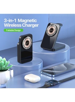 DUZZONA DUZZONA W17 15W 3 in 1 Foldable Magnetic Wireless Charger Stand  - Image 3
