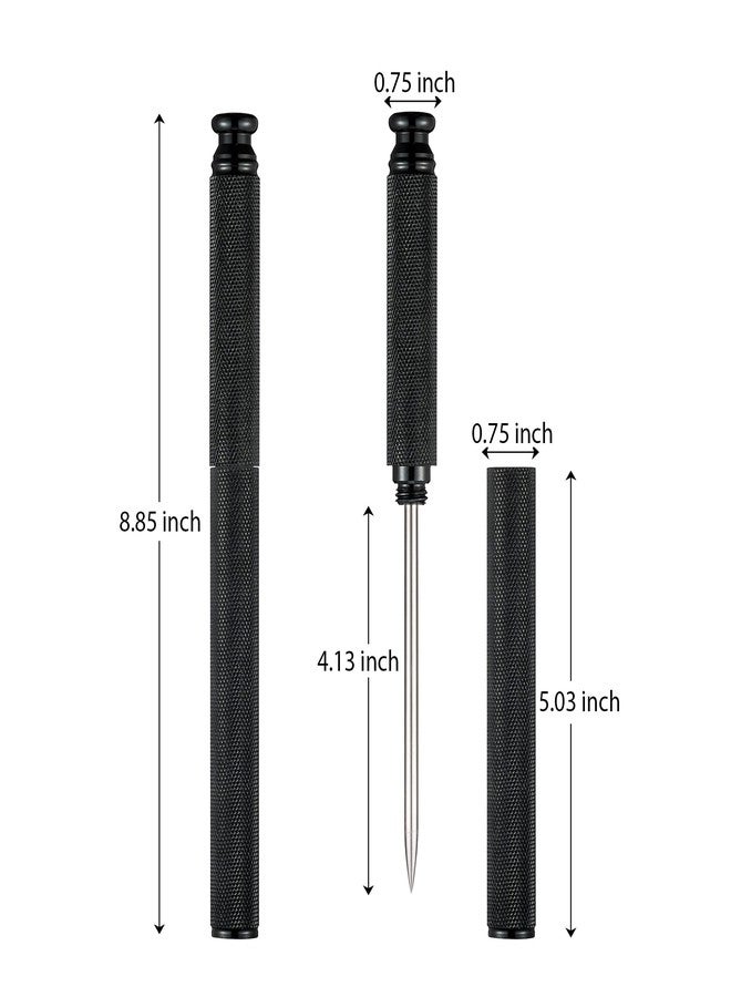 FANYUN Stainless Steel Ice Pick with Safety Cover, Pick Tool for Breaking Ice, Non-slip Antiskid Handle for Easy to Grip (Black) - Image 2