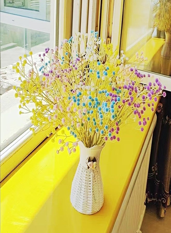 Giftmeet Yellow Babys Breath Artificial Flowers, 6 Bunches Wedding Flowers Faux Flowers for Vase, 20.5 Inch 3 Forks Gypsophila Bouquet Faux Babys Breath for Home Party, Table Centerpieces, Floral Arrangements - Image 4