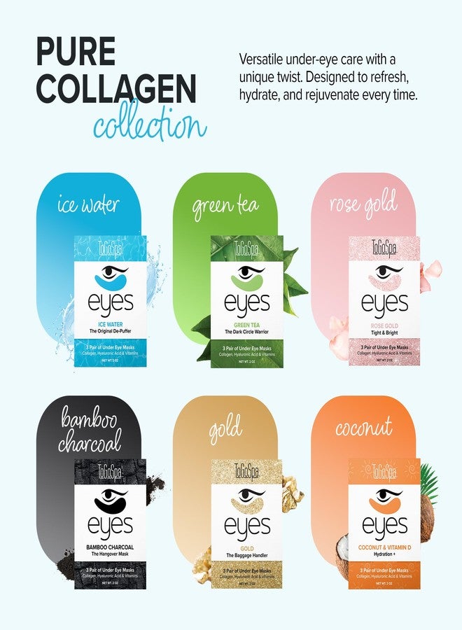 ToGoSpa Ice Water EYES by ToGoSpa - Premium Anti-Aging Collagen Gel Pads for Puffiness, Dark Circles, and Wrinkles - Under Eye Rejuvenation for Men & Women - 1 Pack - 3 Pair - Image 5