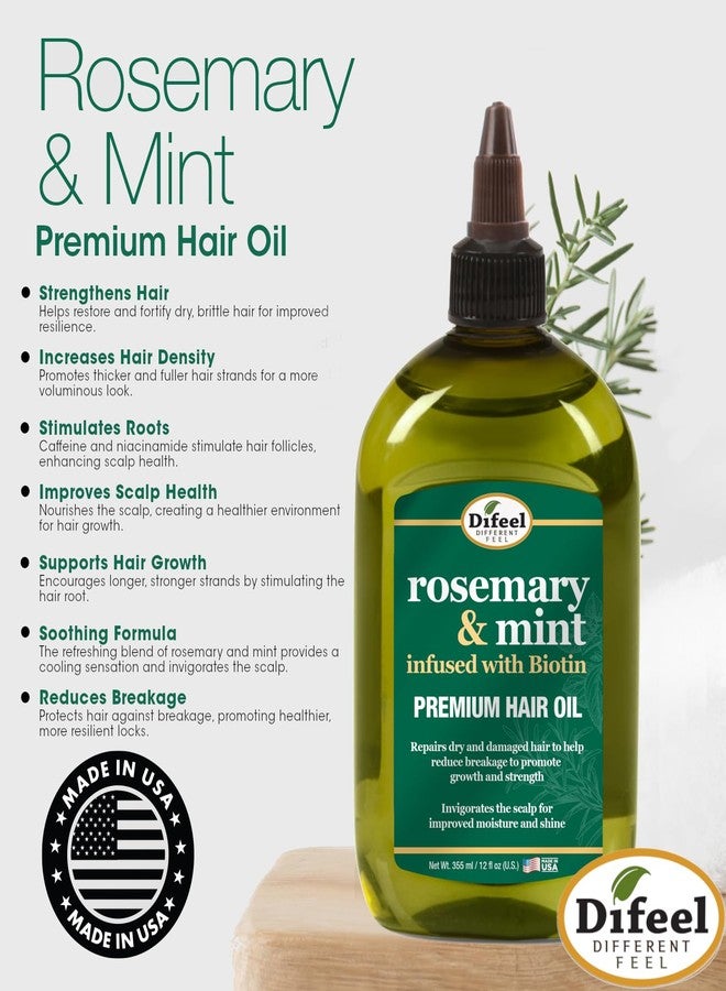 Difeel Rosemary and Mint Premium Hair Oil with Biotin 2.5 oz. (Pack of 3) - Natural Rosemary Oil for Hair Growth & Biotin - Image 5
