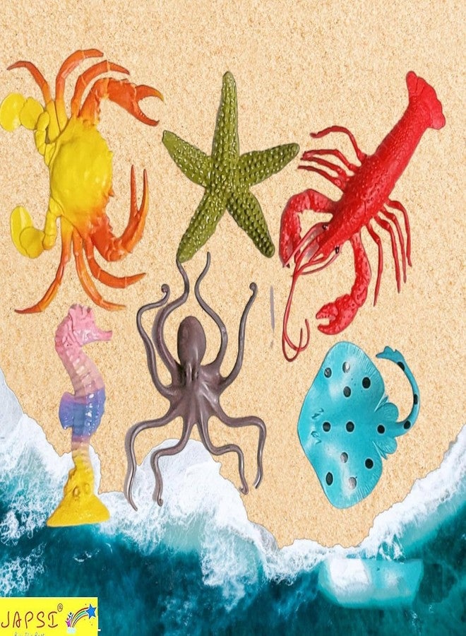 JAPSI Large Deep Sea Animals Toy Set Under Water Creatures 6 Pieces, Realistic Ocean Figures for Kids - Image 3