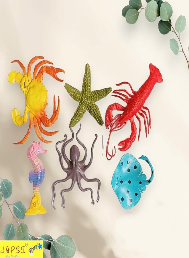 JAPSI Large Deep Sea Animals Toy Set Under Water Creatures 6 Pieces, Realistic Ocean Figures for Kids - Image 2
