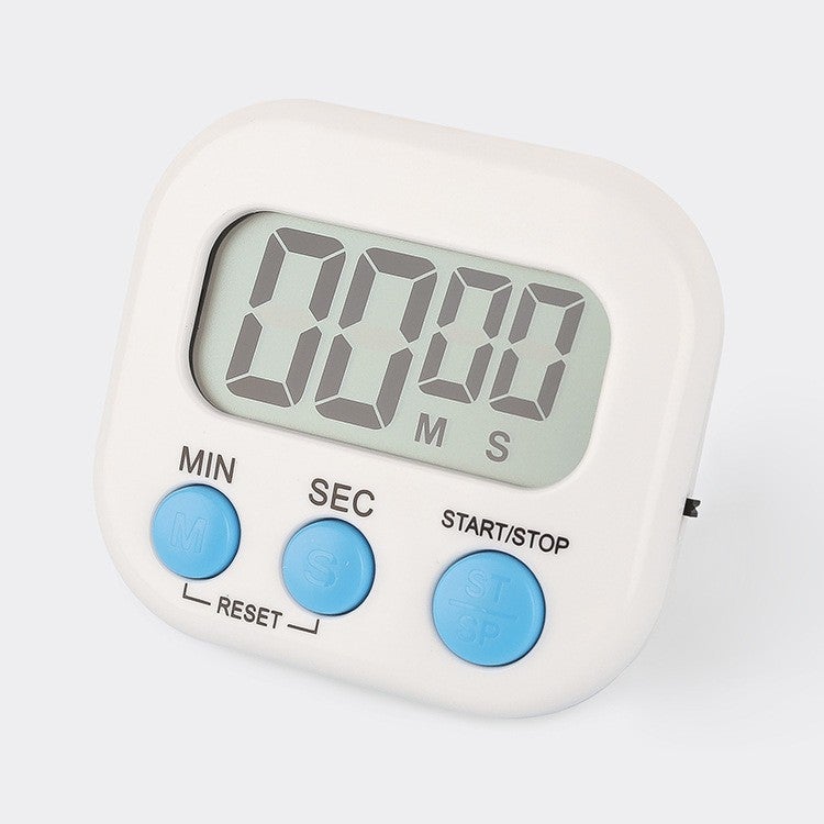 Creative large screen timer manufacturers student stopwatch multifunctional kitchen countdown baking electronic timer English White 
