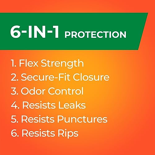 Hefty Ultra Strong 13 Gallon Trash Bags, Tall Kitchen Trash Bags Made with Recovered Materials, Including Coastal Plastic, Drawstring, Resists Leaks and Punctures, Gray, Seaside Breeze Scent, 80 Bags - Image 4